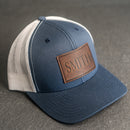 Buy Personalized Leather Patch Trucker Style Hats