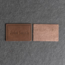 Custom Leather Patches with Hook and Optional Loop Fastener - Personalized with Logo, Text, or Initials - Blank Leather Patches