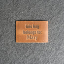 This bag belongs to Personalized Leather Patch with Hook and Optional Loop Fastener
