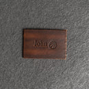 Personalized Leather Patch with Hook and Optional Loop Fastener | Personalized with Name and Symbol