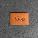 Personalized Leather Patch with Hook and Optional Loop Fastener | Personalized with Name and Symbol