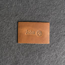 Personalized Leather Patch with Hook and Optional Loop Fastener | Personalized with Name and Symbol