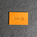 Personalized Leather Patch with Hook and Optional Loop Fastener | Personalized with Name and Symbol