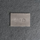 Personalized Leather Patch with Hook and Optional Loop Fastener | Personalized with Name and Symbol