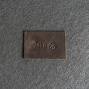 Personalized Leather Patch with Hook and Optional Loop Fastener | Personalized with Name and Symbol