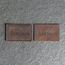 Custom Leather Patches with Hook and Optional Loop Fastener - Personalized with Logo, Text, or Initials - Blank Leather Patches