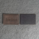 Custom Leather Patches with Hook and Optional Loop Fastener - Personalized with Logo, Text, or Initials - Blank Leather Patches