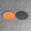 Custom Leather Patches with Hook and Optional Loop Fastener - Personalized with Logo, Text, or Initials - Blank Leather Patches