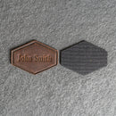 Custom Leather Patches with Hook and Optional Loop Fastener - Personalized with Logo, Text, or Initials - Blank Leather Patches