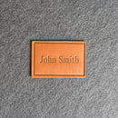Custom Leather Patches with Hook and Optional Loop Fastener - Personalized with Logo, Text, or Initials - Blank Leather Patches