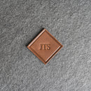 Custom Leather Patches with Hook and Optional Loop Fastener - Personalized with Logo, Text, or Initials - Blank Leather Patches