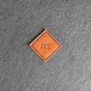 Custom Leather Patches with Hook and Optional Loop Fastener - Personalized with Logo, Text, or Initials - Blank Leather Patches