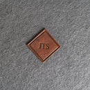 Custom Leather Patches with Hook and Optional Loop Fastener - Personalized with Logo, Text, or Initials - Blank Leather Patches