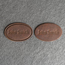 Custom Leather Patches with Hook and Optional Loop Fastener - Personalized with Logo, Text, or Initials - Blank Leather Patches