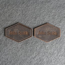 Custom Leather Patches with Hook and Optional Loop Fastener - Personalized with Logo, Text, or Initials - Blank Leather Patches