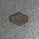 Custom Leather Patches with Hook and Optional Loop Fastener - Personalized with Logo, Text, or Initials - Blank Leather Patches
