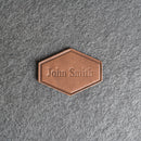 Custom Leather Patches with Hook and Optional Loop Fastener - Personalized with Logo, Text, or Initials - Blank Leather Patches