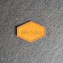 Custom Leather Patches with Hook and Optional Loop Fastener - Personalized with Logo, Text, or Initials - Blank Leather Patches