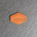 Custom Leather Patches with Hook and Optional Loop Fastener - Personalized with Logo, Text, or Initials - Blank Leather Patches