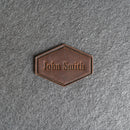 Custom Leather Patches with Hook and Optional Loop Fastener - Personalized with Logo, Text, or Initials - Blank Leather Patches
