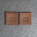 Custom Leather Patches with Hook and Optional Loop Fastener - Personalized with Logo, Text, or Initials - Blank Leather Patches