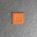 Custom Leather Patches with Hook and Optional Loop Fastener - Personalized with Logo, Text, or Initials - Blank Leather Patches