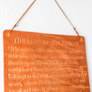 Man in the Arena Leather Wall Sign
