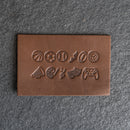 Personalized Leather Patch with Hook and Optional Loop Fastener | Personalized with Name and Symbol
