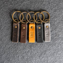 Leather Tab Keychain | Personalized Premium Leather Keychain  |  Leather Gift Handmade in the USA