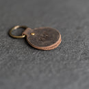 Round Keychain - Double Sided | Personalized Premium Leather Keychain | Custom Key Fob | Leather Gift Handmade in the USA