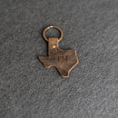 Texas Keychain | Personalized Premium Leather Keychain | Custom Key Fob | Leather Gift Handmade in the USA