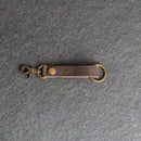 Looped Snap Closure Keychain | Personalized Premium Leather Keychain | Custom Key Fob | Leather Gift Handmade in the USA