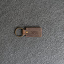 Double-Sided Rectangle Keychain |Personalized Premium Leather Keychain |  Custom Key Fob | Leather Gift Handmade in the USA