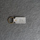 Double-Sided Rectangle Keychain |Personalized Premium Leather Keychain |  Custom Key Fob | Leather Gift Handmade in the USA