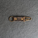 Push Clip Keychain | Personalized Premium Leather Keychain  | Custom Key Fob | Leather Gift Handmade in the USA