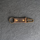 Push Clip Keychain | Personalized Premium Leather Keychain  | Custom Key Fob | Leather Gift Handmade in the USA