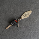 Top Leather Motel Key Shape Keychain