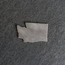Personalized Washington Shape Leather Patches with Optional Hook and Loop Fastener