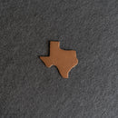 Personalized Texas Shape Leather Patches with Optional Hook and Loop Fastener