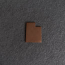 Personalized Utah Shape Leather Patches with Optional Hook and Loop Fastene