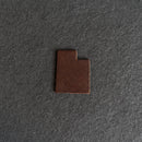 Personalized Utah Shape Leather Patches with Optional Hook and Loop Fastene