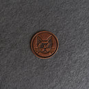 Cool Cat Stamp Design Leather Patches with Optional Hook and Loop Fastener