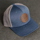 Leather Patch Performance Style Trucker Hat - Cool Cat Stamp