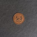 Cool Cat Stamp Design Leather Patches with Optional Hook and Loop Fastener