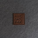 Best Dad Ever Stamp Leather Patches with Optional Hook and Loop Fastener