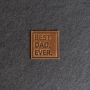 Best Dad Ever Stamp Leather Patches with Optional Hook and Loop Fastener