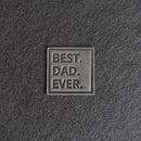 Best Dad Ever Stamp Leather Patches with Optional Hook and Loop Fastener