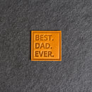 Best Dad Ever Stamp Leather Patches with Optional Hook and Loop Fastener