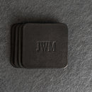 Personalized Leather Coasters -  Individual or Set of 4