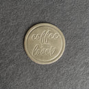 Coffee Lover Leather Coasters - 4" Round - Sold individually or as a Set of 4